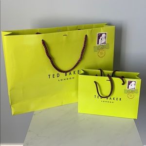 Ted Baker shopping bags. Lg 28” X 13”. Sm 9.5”X 7.